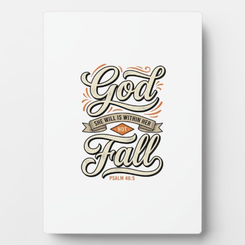 God Is Within Her She Will Not Fall Vintage Shirt_ Plaque