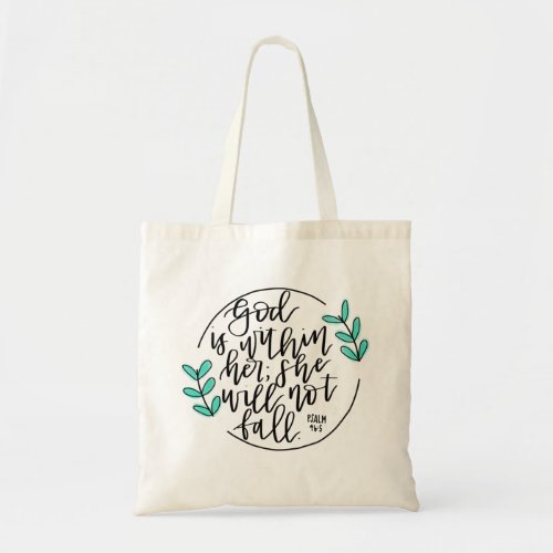 God is Within Her _ Tote Bag _ Calligraphy Design