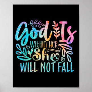 God Is Within Not Bible Verse Quote Religious Poster