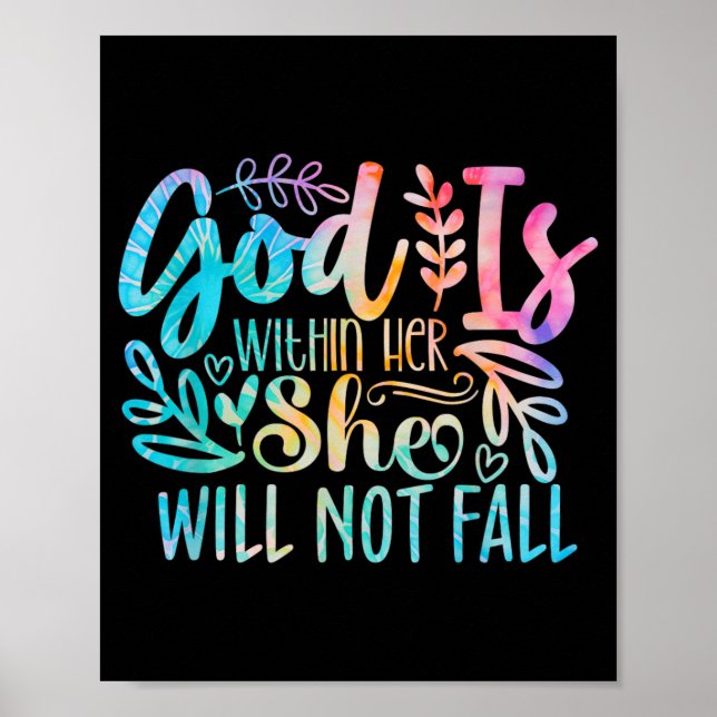 God Is Within Not Bible Verse Quote Religious Poster (Front)