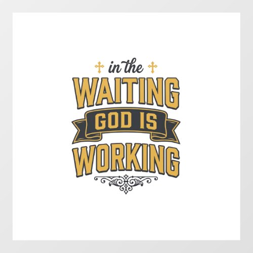 God Is Working Vintage Faith Typography Shirt_1 Floor Decals