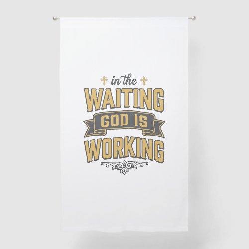 God Is Working Vintage Faith Typography Shirt_1 Sheer Curtains