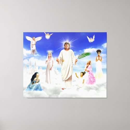 God Jesus Bible Angel Christianity religion easter Canvas Print