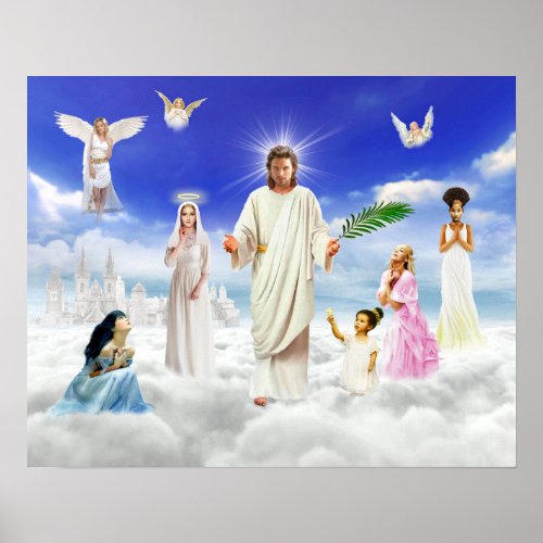 God Jesus Bible Angel Christianity religion Poster