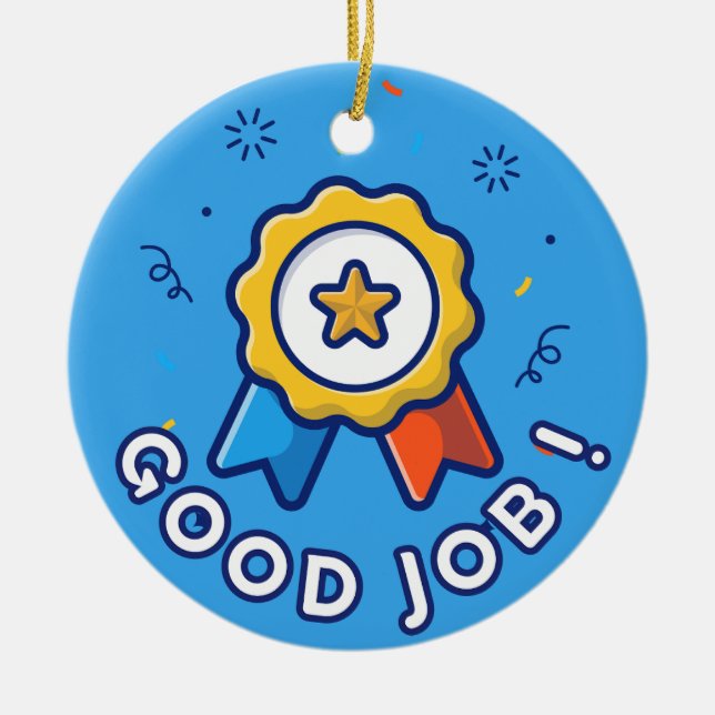 God Job Ceramic Ornament (Front)