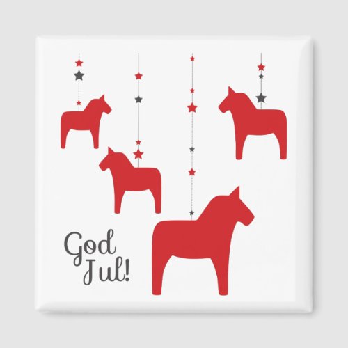 God jul Dala Horse Magnet