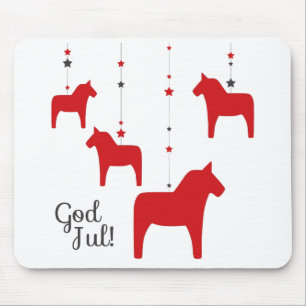 God jul! Dala Horse Mouse Pad