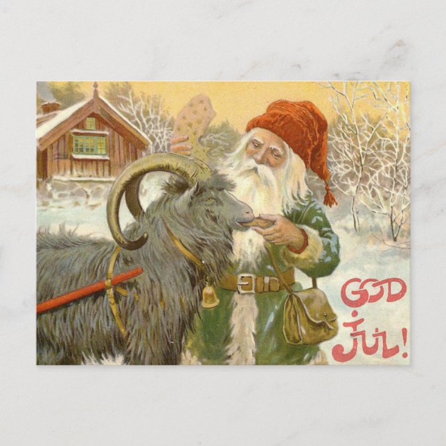 God Jul Happy Christmas! by Jenny Nystrom Postcard (Front)