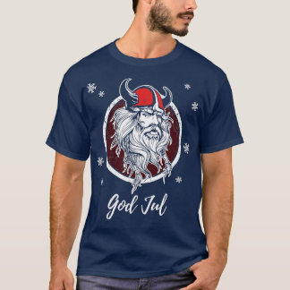 God Jul Merry Christmas Norway Sweden Viking Xmas T-Shirt