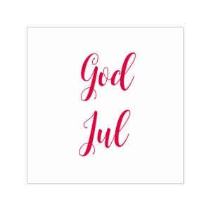 God Jul Norwegian Christmas Greeting Self-inking Stamp
