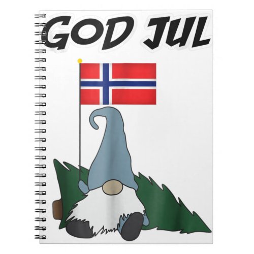 God jul norwegian gnome t merry christmas norwayp notebook