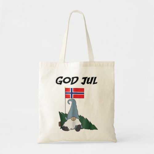 God jul norwegian gnome t merry christmas norwayp tote bag