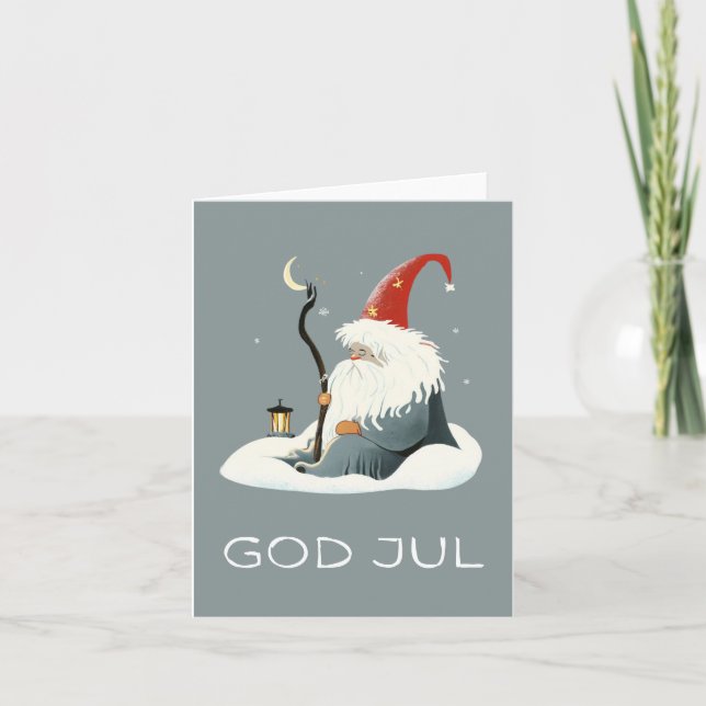 God Jul, Scandinavian Christmas  Card (Front)
