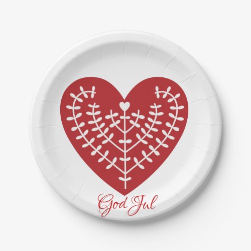 God Jul Scandinavian Paper Plates