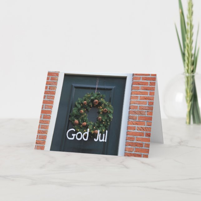 God Jul Swedisch Christmas Card (Front)
