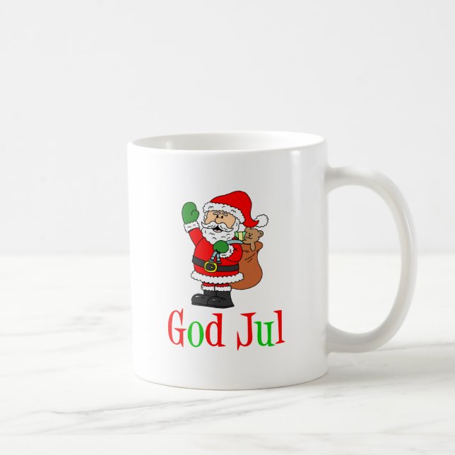 God Jul Swedish Christmas Santa Coffee Mug (Right)