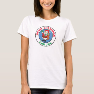 God Jul Swedish Christmas Santa T-Shirt
