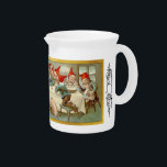 God Jul - Swedish Gnomes Christmas Pitcher 1<br><div class="desc">By "Jenny Eugenia Nyström (born June 13 or June 15, 1854 in Kalmar, Sweden; died January 17, 1946 in Stockholm) was a painter and illustrator who is mainly known as the person who created the Swedish image of the jultomte on numerous Christmas cards and magazine covers, thus linking the Swedish...</div>