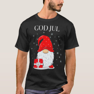 God Jul Swedish Merry Christmas Sweden Tomte Gnome T-Shirt
