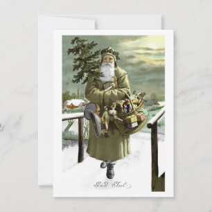 God Jul Swedish Santa Holiday Card