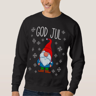 God Jul, Swedish Tomte Gnome, Scandinavian Merry Sweatshirt