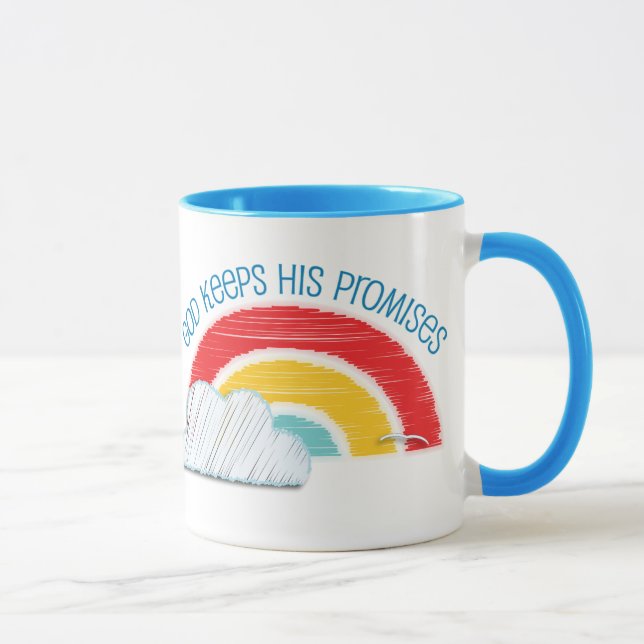 God keeps His promises Christian coffee mug (Right)
