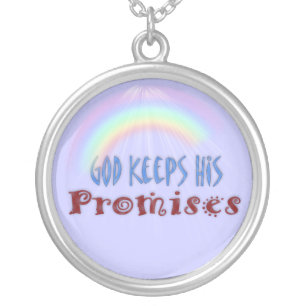 God Keeps His Promises Ornament Silver Plated Necklace