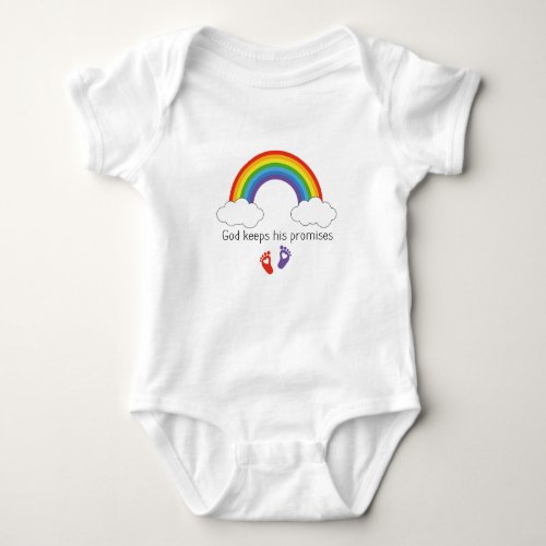 God keeps his promises Rainbow infant gown