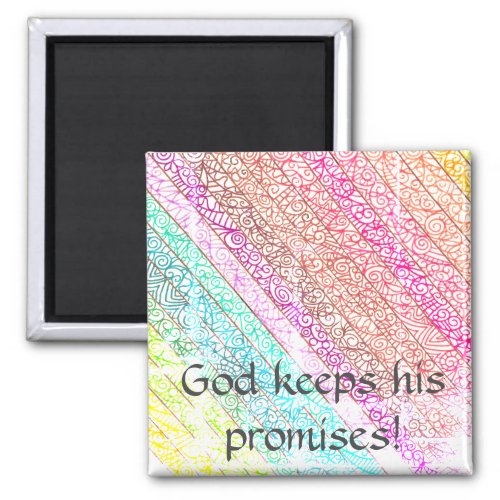God Keeps His Promises Rainbow Magnet