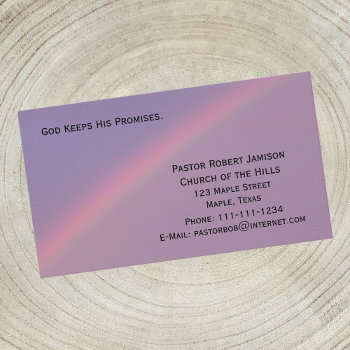 God Keeps His Promises Religious Business Card by henishouseofpaper at Zazzle