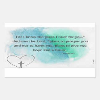 God Knows My Plans Rectangular Sticker
