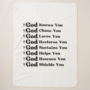 God Knows You, Loves You, Restores & Rescue You Sherpa Blanket