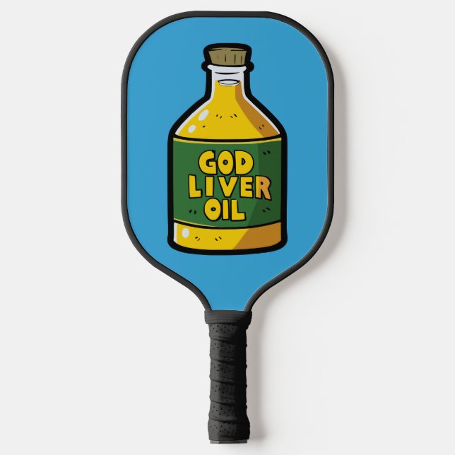 God liver oil pickleball paddle (Front)