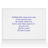 God lives in you! cards (Inside Horizontal (Top))