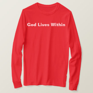 God Lives Within Red T-Shirt Long Sleeve