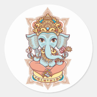 God Lord Ganesh. Classic Round Sticker