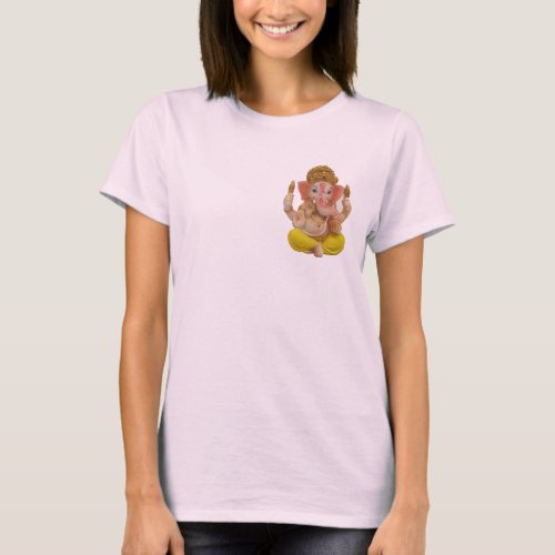 God Lord Ganesh on your heart for good luck tshirt