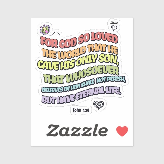 God Loved the World Sticker (Sheet)