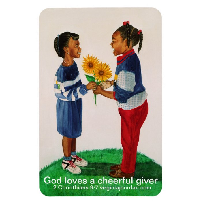 God Loves a cheerful giver magnet | Zazzle.com