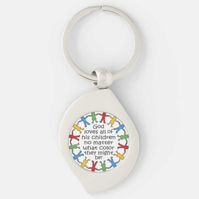 God Loves All Keychain (Front)