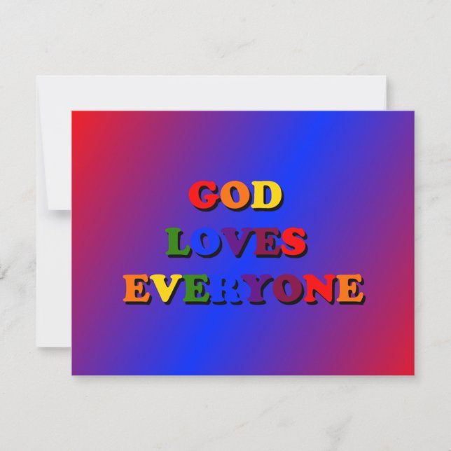 God Loves Everyone Invitation (Front)