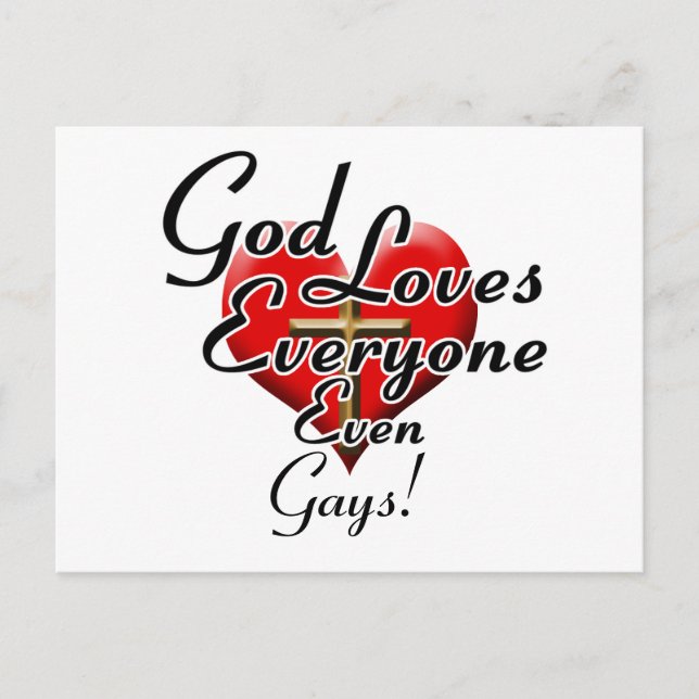 God Loves Gays! Postcard (Front)