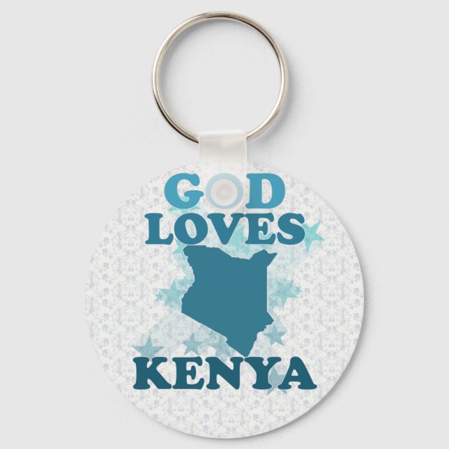 God Loves Kenya Keychain (Front)