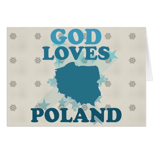 God Loves Poland Cards (Front Horizontal)