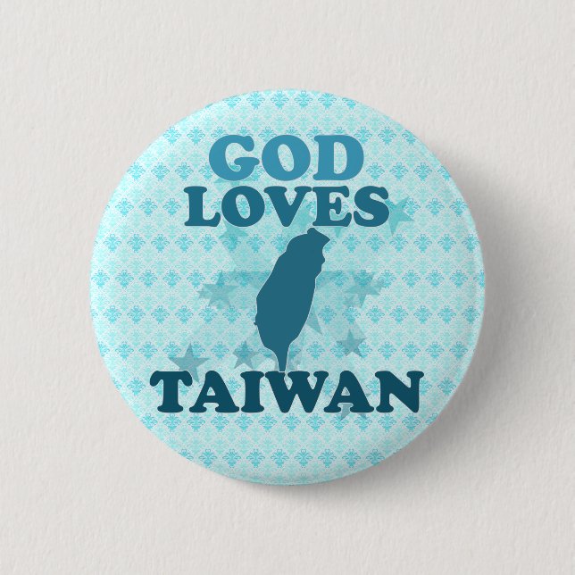 God Loves Taiwan Button (Front)