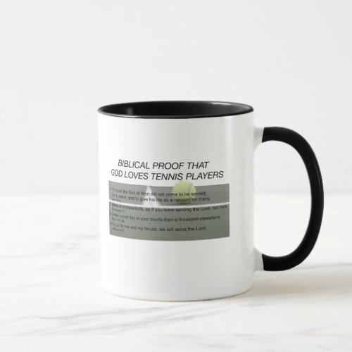 God Loves Tennis Mug