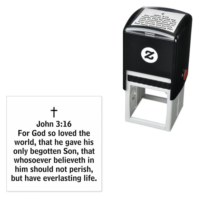 God loves the world John 3:16  Self-inking Stamp (In Situ)