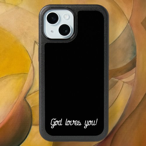 God Loves You  Black  White iPhone 15 Case