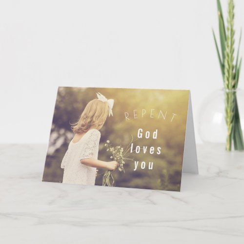 God loves you Christian custom folded card