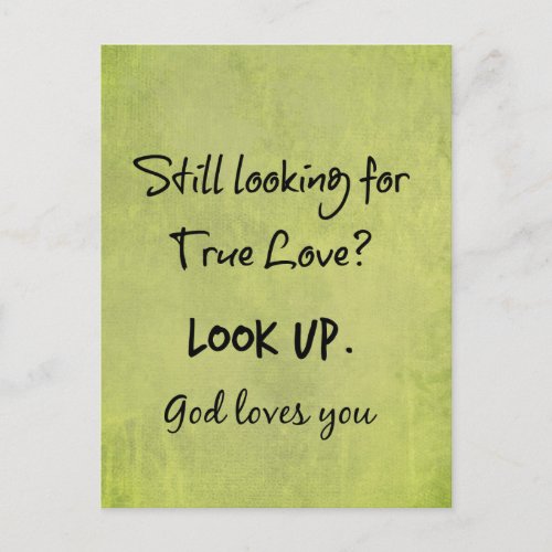 God Loves You Christian Quote Postcard